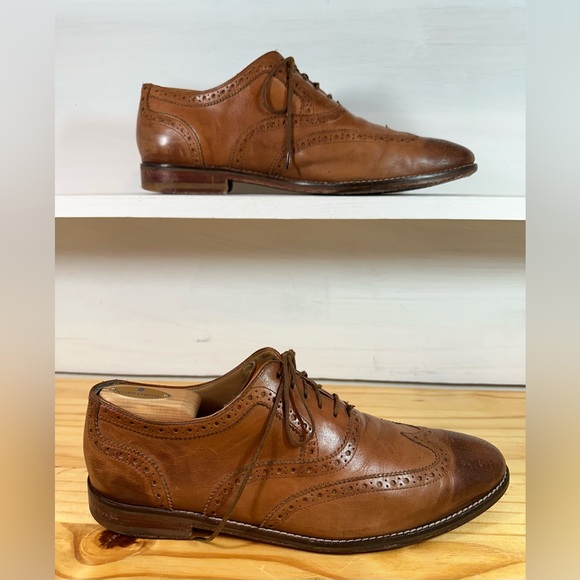Cole Haan Brown Leather Wingtip Oxford Shoes Size 11 - Picture 4 of 11